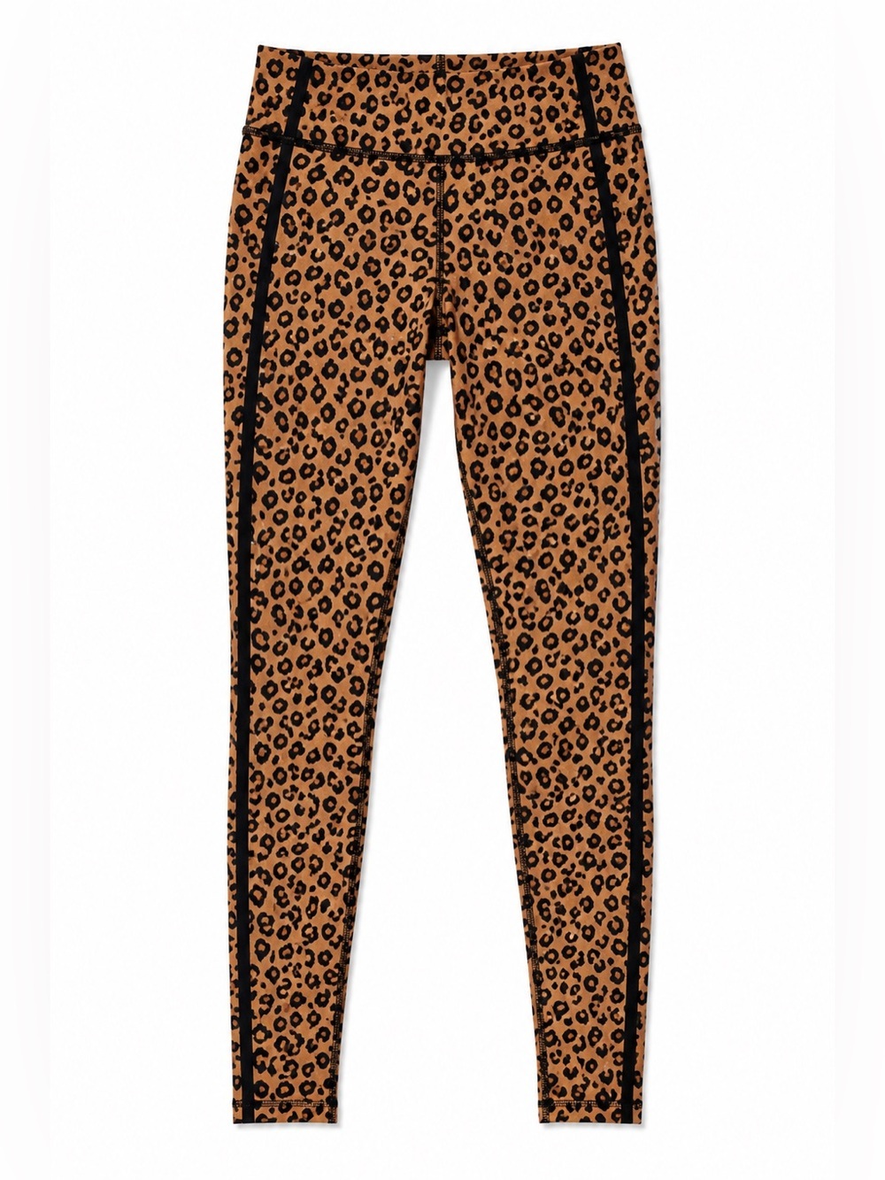 NWT AQUA ATHLETIC BROWN AND BLACK LEOPARD PRINT ACTIVE LEGGINGS - Picture 1 of 2